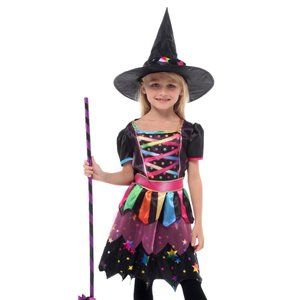 Rainbow Witch Halloween Costume - Sparkle in a Colorful Twinkle Little Outfit